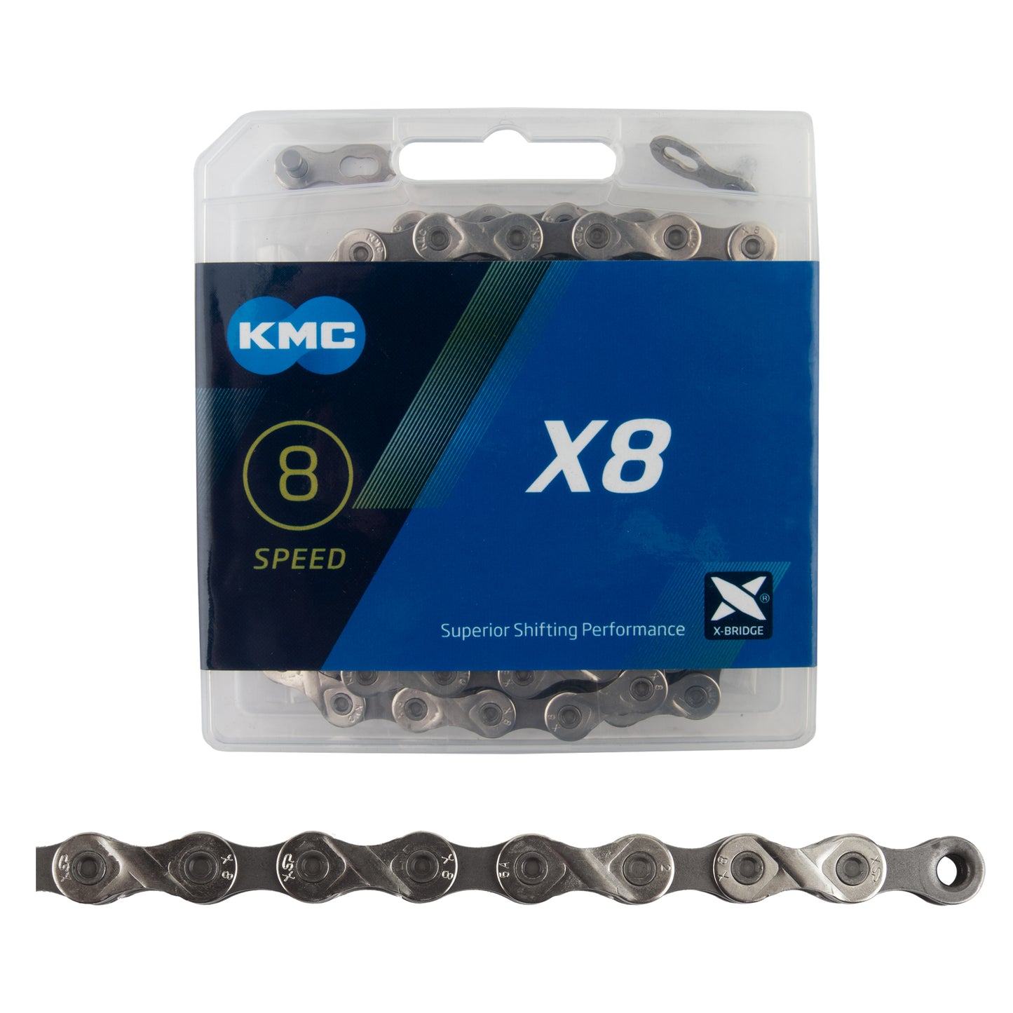 KMC X8 6/7/8 Speed Silver/Dark-Silver